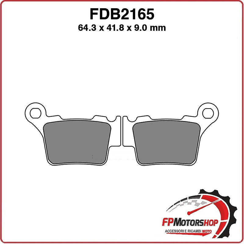 PASTIGLIE FRENI PER MOTO FDB2165EF BMW G450 X 08 HUSQVARNA CR/WR 125 05>13 KTM