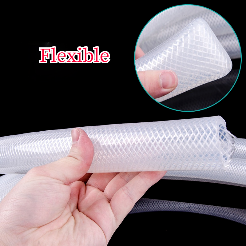 1m Food Grade Silicone Hose Tube Air Oil Water Pipe Braided Reinforced Flexible