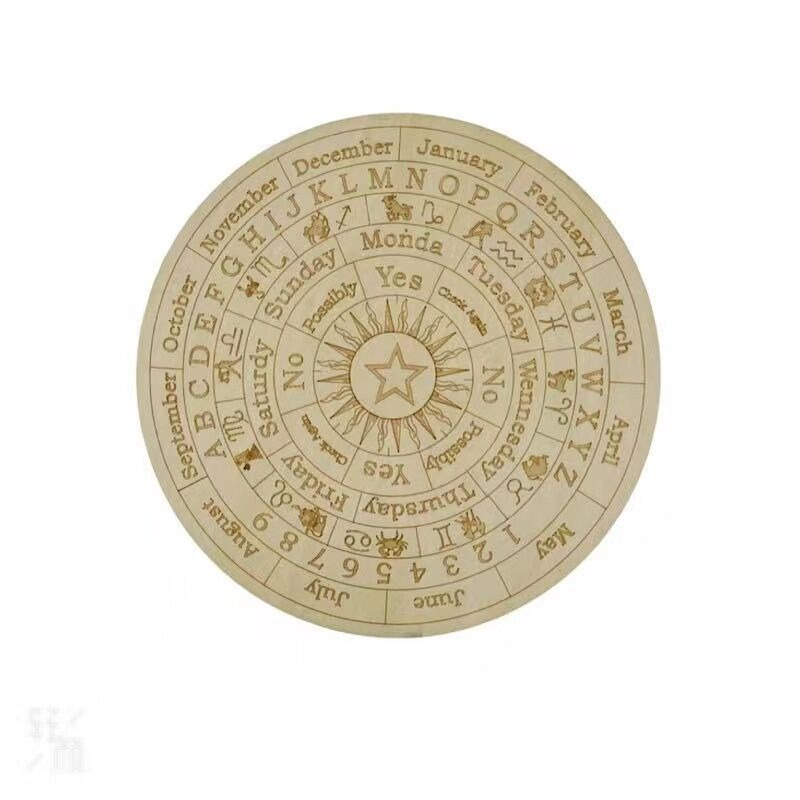 Tisch Pendel Chart Tarot Karte Pentagramm Wicca Pagan Altar Requisiten Holz Neu