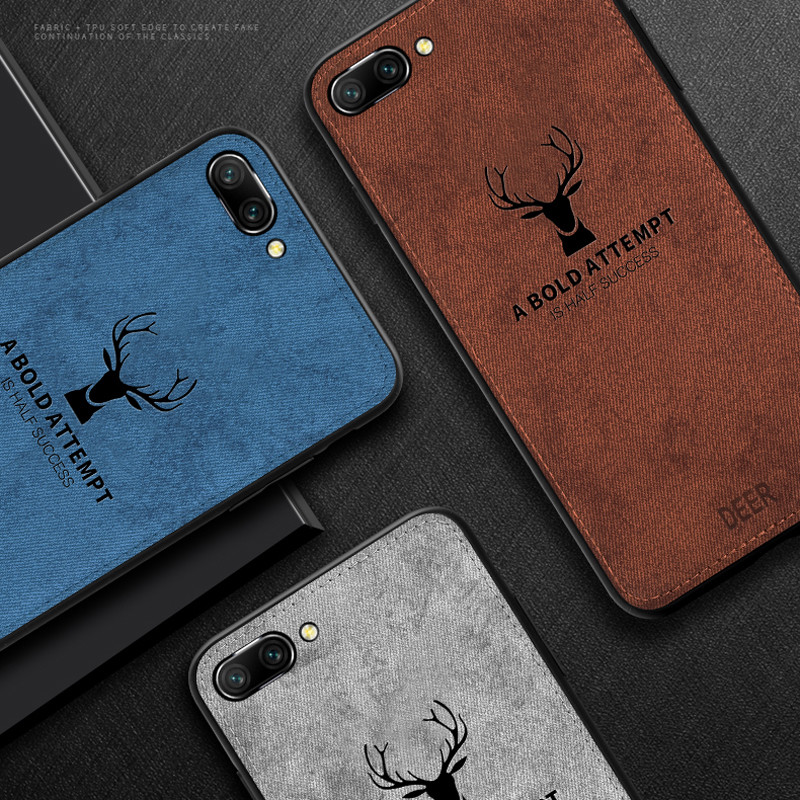 For Huawei Y5 Y6 Y7 Prime 2018 Y9 2019 P Smart Plus Fabric Tpu