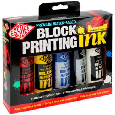 Essdee Premium-Quality Block Printing Ink Set (5pc)