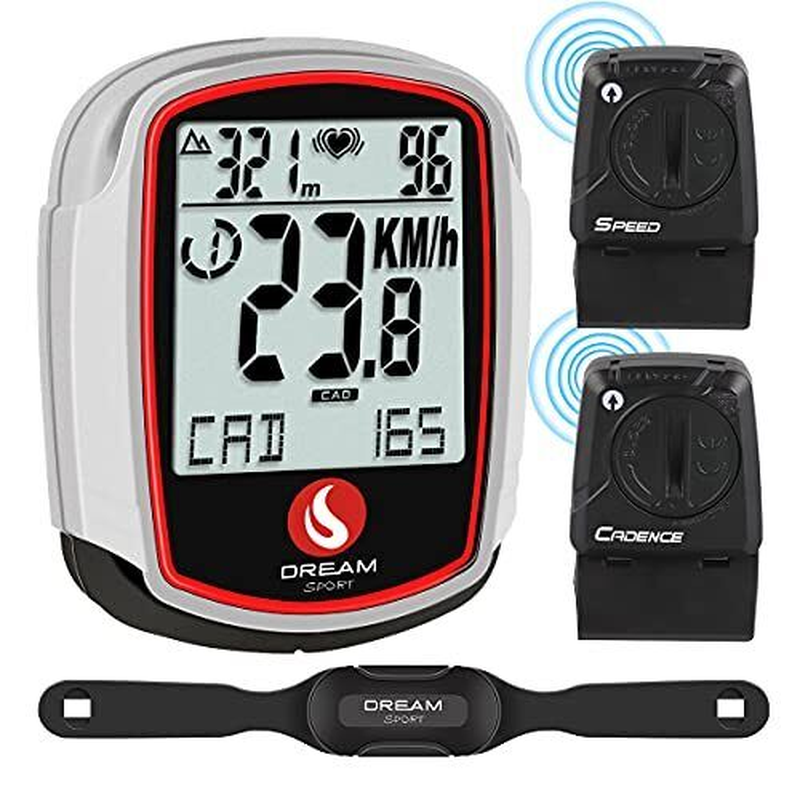 Wireless Bike Computer with Cadence Speed Sensor Heart Rate 