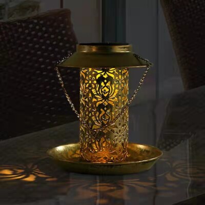 Solar Bird Feeder Outdoors Hanging Wild Bird Feeder for Cardinals Garden Light