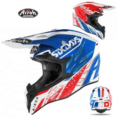 AIROH WRAAP SIX DAYS FRANCE CASCO CROSS ENDURO IN LEXAN TAGLIA S WRSX38