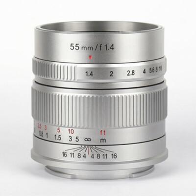 7artisans 55mm F1.4 Manual Focus Lens for Sony E EF-M Fuji X MFT M43 M4/3 Camera