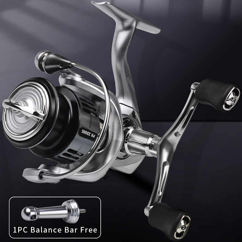 Shallow Line Cup Fishing Spinning Reel 7+1BB 5.2:1 Metal Spool Wheel Balance Bar