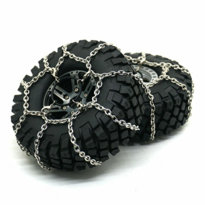AXSPEED 2/4x Snow Non-Slip Tire Metal Chain For RC 1/10 TRX4 Crawler Car