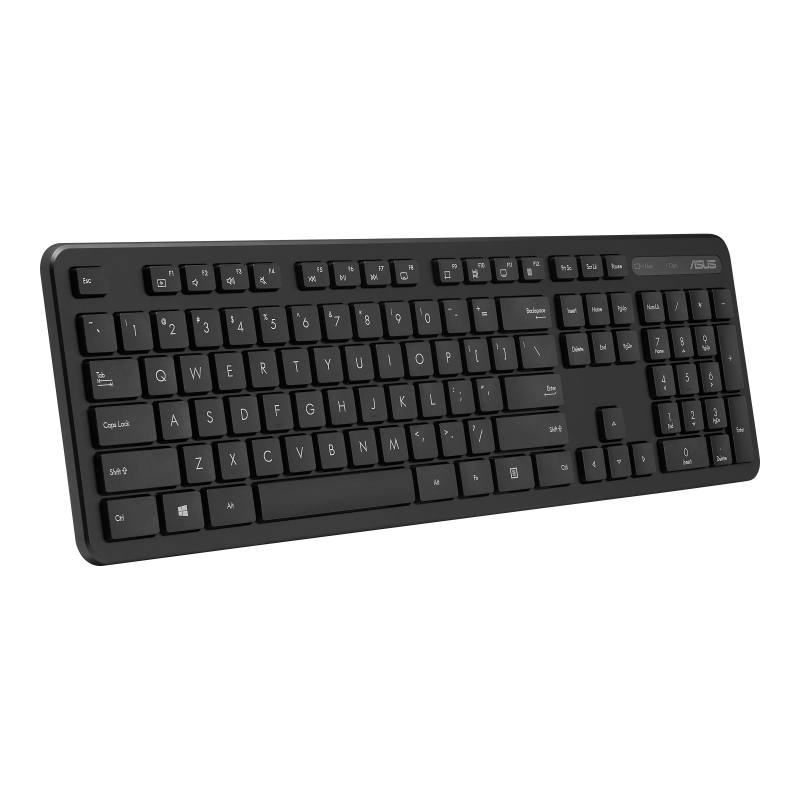 ASUS CW100 Genuine Wireless Keyboard & Mouse Kit, Black, Superior performance