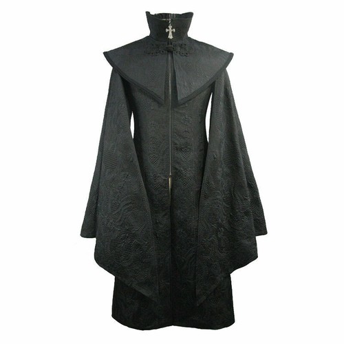 DEVIL FASHION STEAMPUNK MEN CLOAK DETACHABLE SLEEVE COATS PUNK PARTY DARK BAT CAPE OVERCOATS