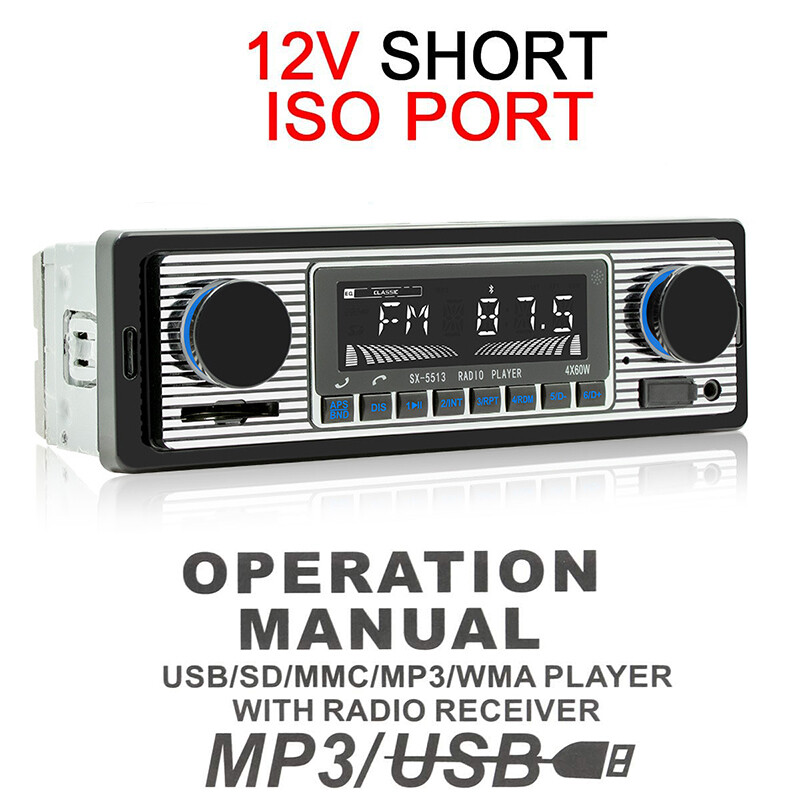 Stereo Radio 4-ch Output In-dash Mp3 Player Fm Usb/sd/aux &remote