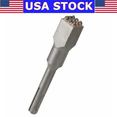 SDS PLUS Carbide Tipped 9Teeth Bush Hammer Chisel Bit for Cement Concrete Stone
