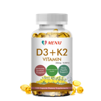Liposomal Vitamin D3 10000 IU K2 MK7 100mcg, Vit D and K Supplement 120 Softgels