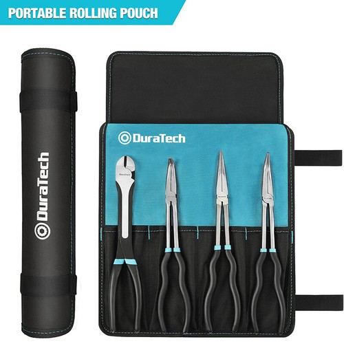 DURATECH Extra Long Needle Nose Pliers Set 4 PCS 11" Long Reach Straight Pliers