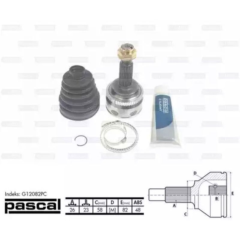 OriginalÂ® Pascal G12082pc Gelenksatz, Antriebswelle FÃ¼R Toyota Corolla Corolla