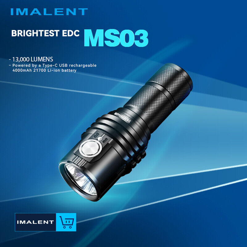IMALENT MS03 Tactical Flashlight 13000 Lumens Super Bright E