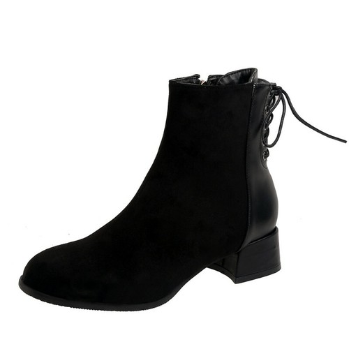 Details about / Popular Women/'s Patchwork Stretch Chunky Heel Square Toe Ankle Boots Chelsea D