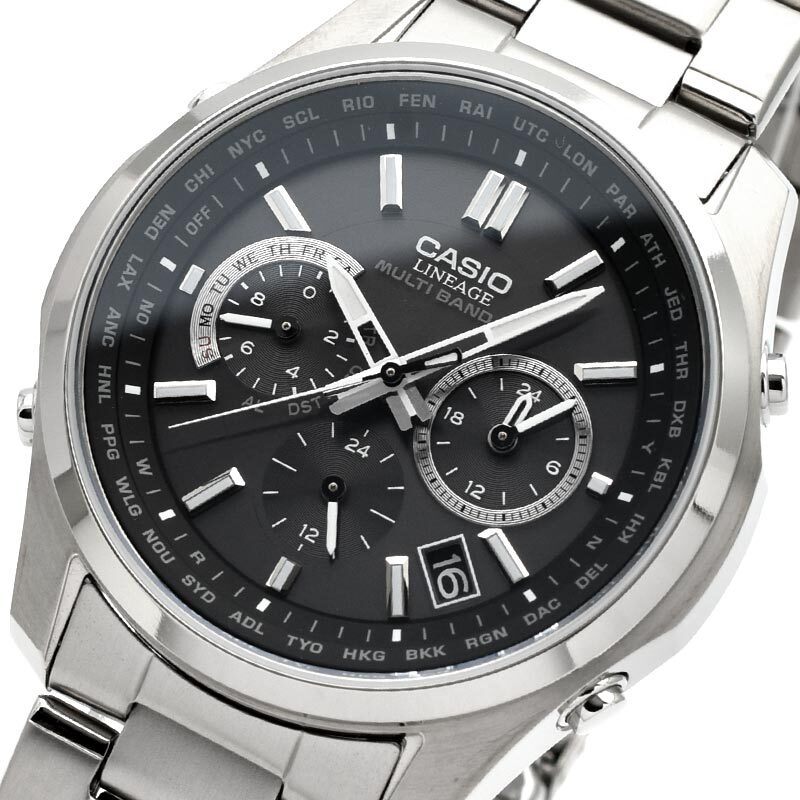 Pre-owned Casio Lineage Liw-m610tse-1ajf Titanium Radio Solar Chronograph Watch 41.6mm