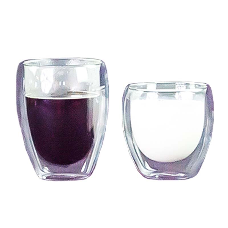 Splash Double Wall Glass Cup Mugs Set of 2 Coffee Cups Insulated Cup Gift Box