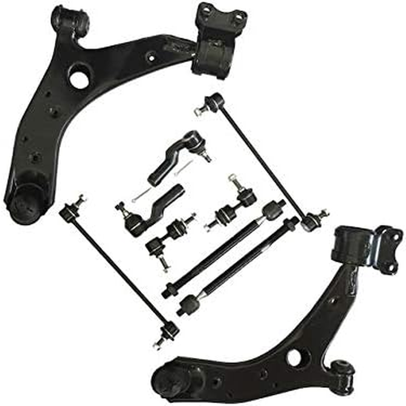 Front Lower Control Arm Kit Ball Joints Tie Rods Sway Bar for 2004-2009 Mazda 3