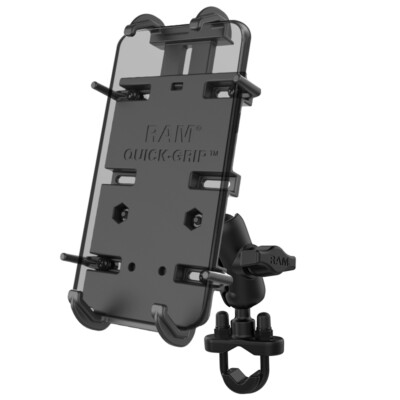 RAM Handlebar / Rail 1'' Ball Short Mount with Quick-Grip XL Phone Holder