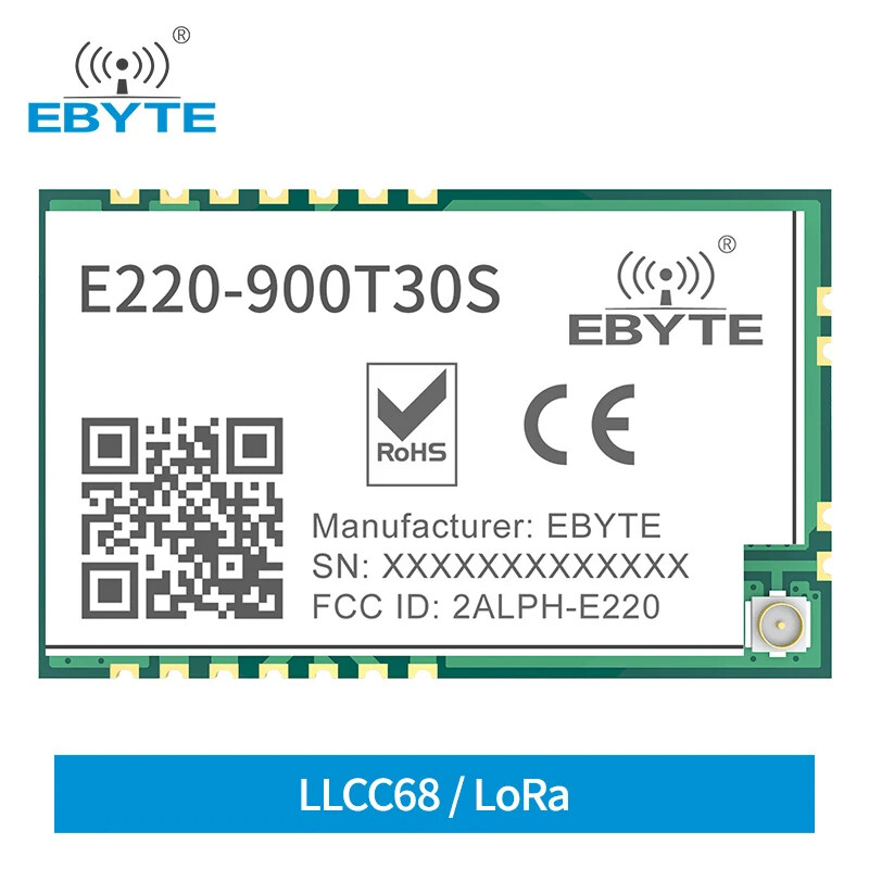 Llcc68 Lora Module 915mhz 30dbm 10km E220-900t30s Ipex/Stamp Hole Wireless Modul
