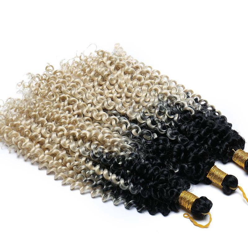Real Thick Wave Twist Ombre Braid Water Curly Braiding Hair Extension Crochet US