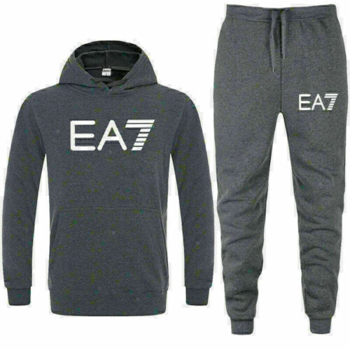 Herren Hoodies Jogger Set Anzug Fitnessstudio Trainingsanzüge Jogginghose Sport