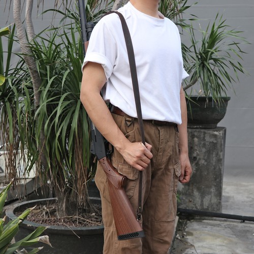 Tourbon Buffalo Leather Rifle Sling Shotgun Strap+Metal Swivels Set Shooting USA