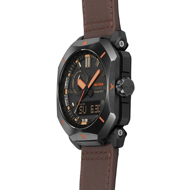 Pre-owned Casio Pro Trek Prw-6900yl-5jf Climber Line Solar Radio Compass Outdoor Men Watch