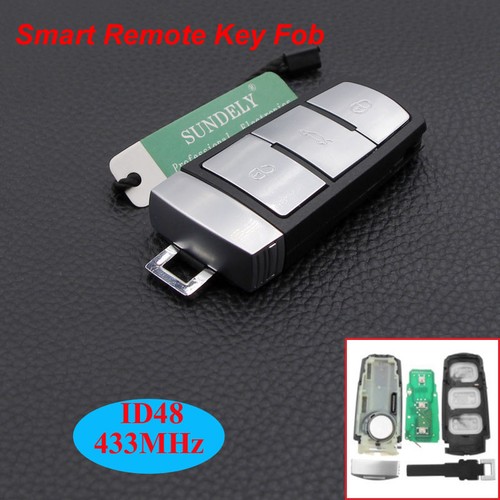 3 Buttons 433Mhz ID48 Chip Remote Key Fob For VW Magotan Passat CC 3C0959752BA