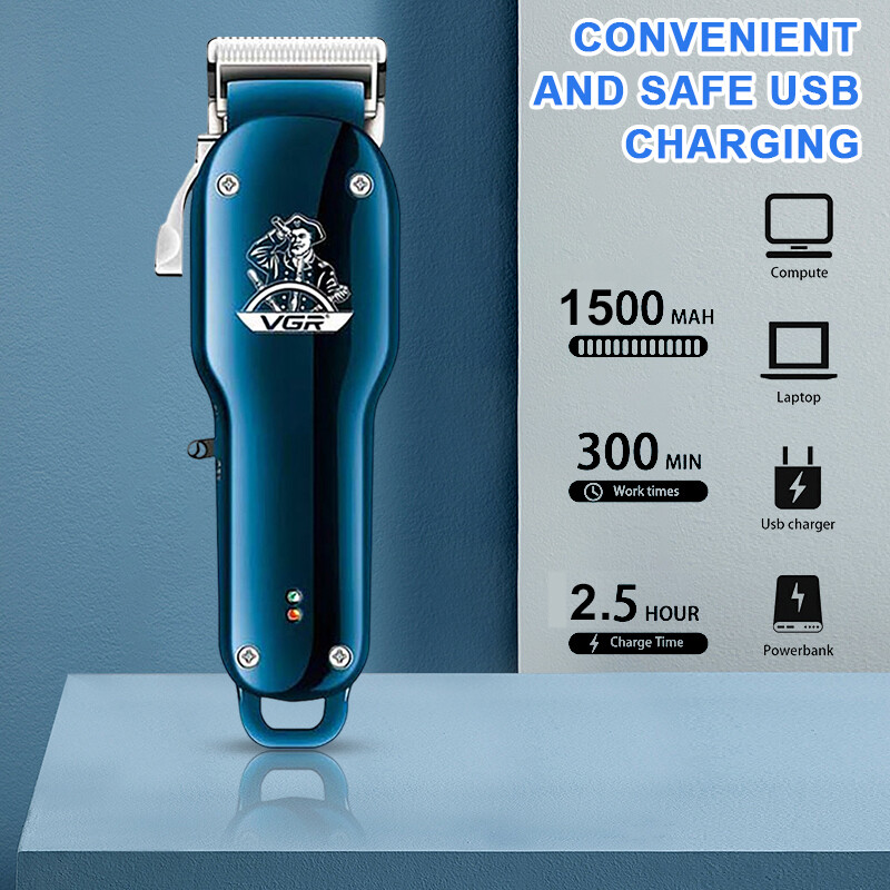 Men Professional Barber Hair Clippers Cordless Beard Trimmer