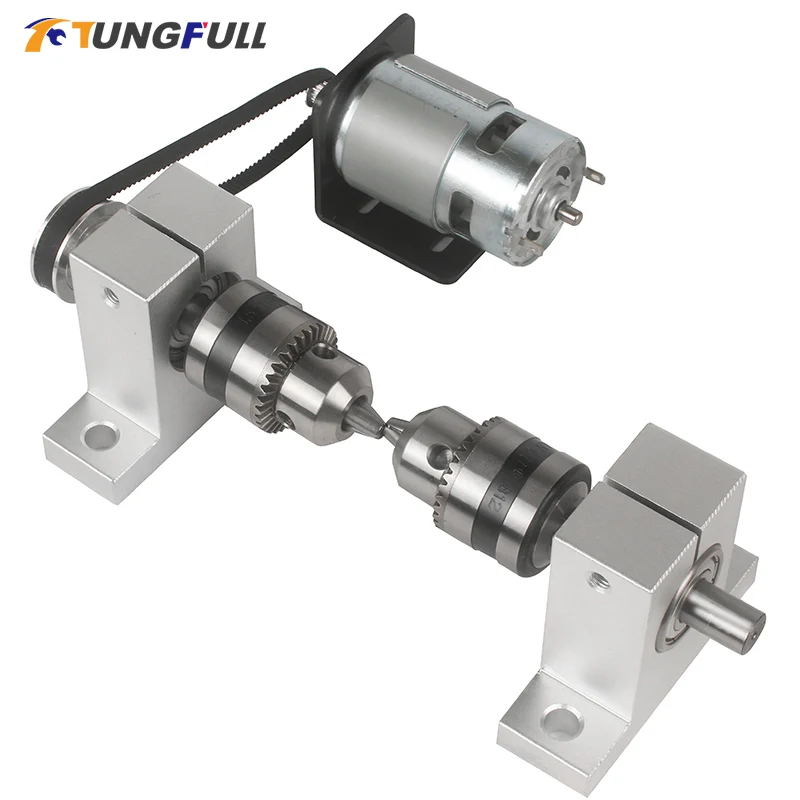 300W Four-Jaw chuck Spindle Assembly Ball Machine Multifunctional Micro Lathe wo
