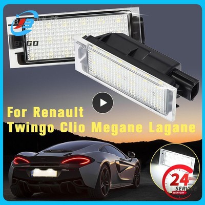 2x LED License Number Plate Light Lamps For Clio 3 4 Master 2 3 Trafic 3 Megane