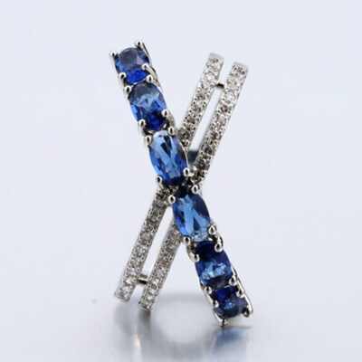 Women Jewelry Fashion 925 Silver Plated Ring Cubic Zircon Wedding Ring Sz 6-10