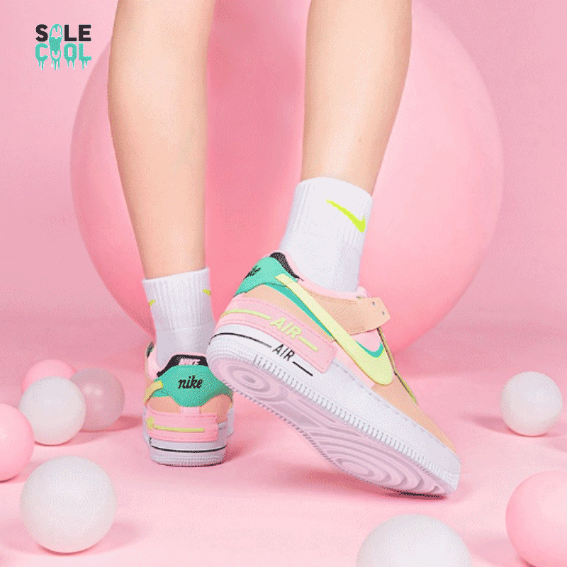 NIKE AIR FORCE Shadow Artic Punch White Pink Womens CU8591
