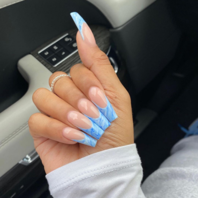 Marble fake nails deals