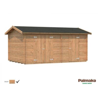 Palmako Holz Gerätehaus Jari 14,5 m² hellbraun tauchgrundiert 500 x 300 cm