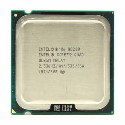 Intel Core 2 Quad Q8200 CPU SLB5M 2.33GHz 4MB 1333MHz Socket 775 Processors