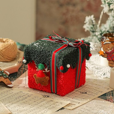 Red Green Premium Christmas Apple Gift Box Set - 2 Flannel Present Boxes