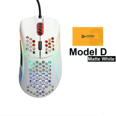 Glorious PC Gaming Race Model D  Optical Gaming Mouse - Matte White - USB RGB