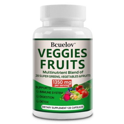Daily Natural Fruit and Vegetable Supplement Balance 60/120 Capsules,Digestion