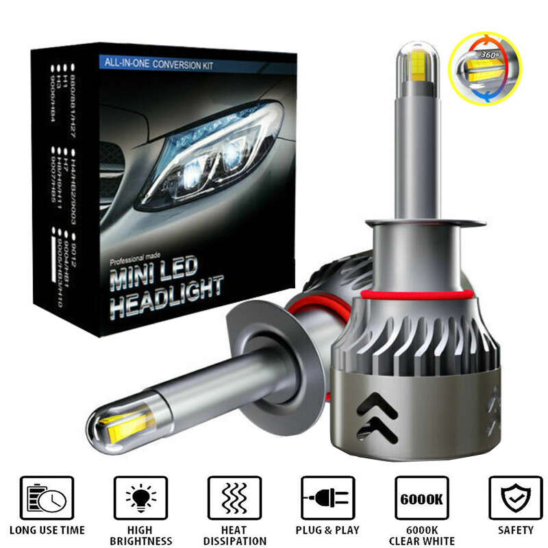 8-sides 360&deg; Car Led Headlight 55w High / Low Lamp Fog Kit 6000k White