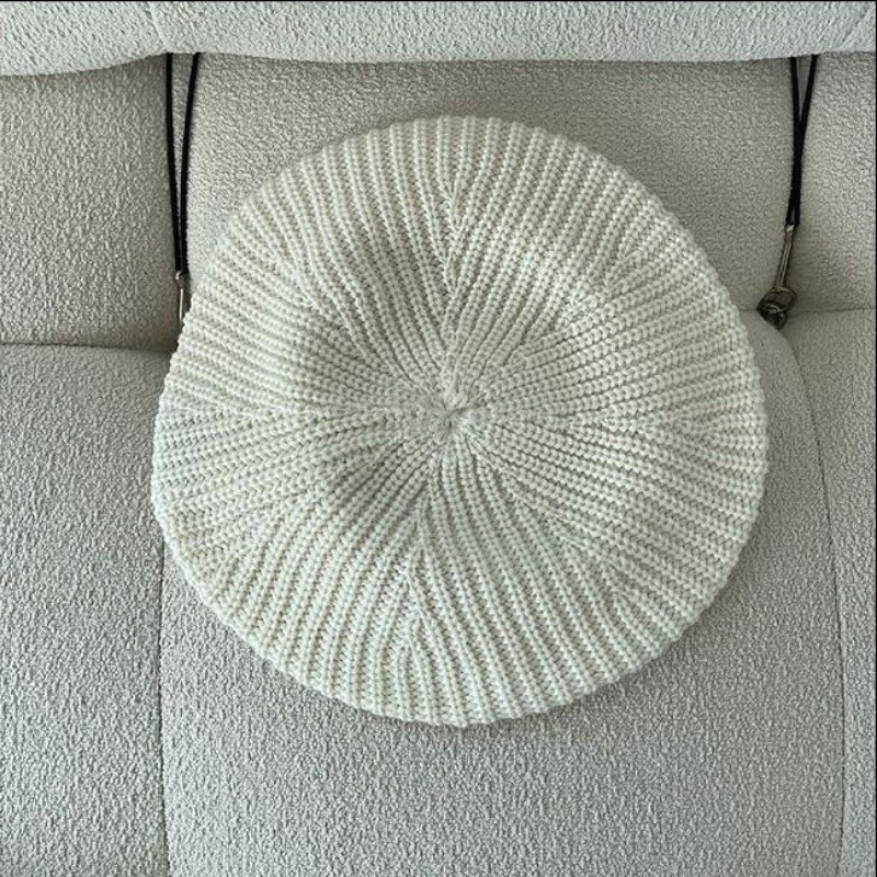 Damen Strick Mütze Beanie Beret Kappe Retro Militär Französisch Casual