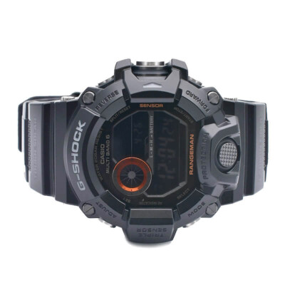 Pre-owned Casio G-shock Rangeman Gw-9400bj-1jf Triple Sensor Radio Solar Watch 53.5mm