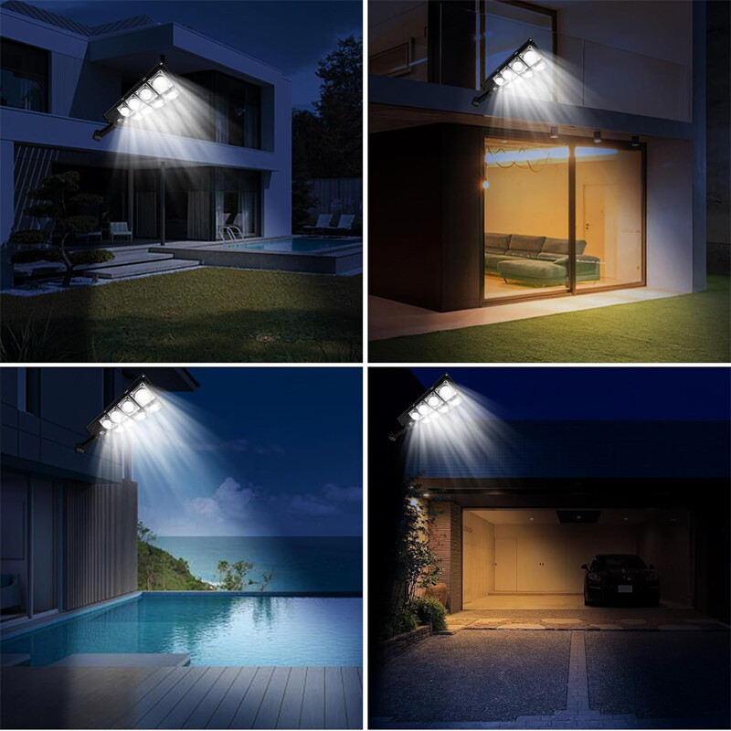 2PK Commercial 1000000LM  Outdoor Dusk to Dawn Solar Street Light Road Area Lamp