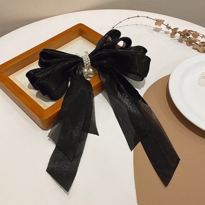 Women Large Bow Hairpin Big Bowknot Barrettes Women Solid Color Hair Accesso WY4