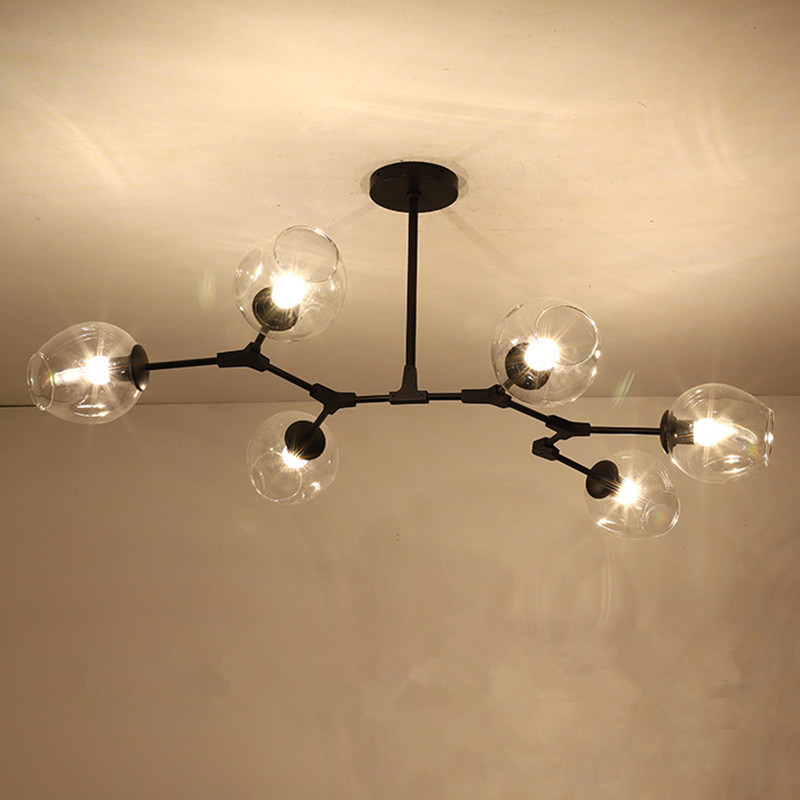 Details About Modern Chandelier Lighting Kitchen Black Ceiling Lights Home Glass Pendant Light