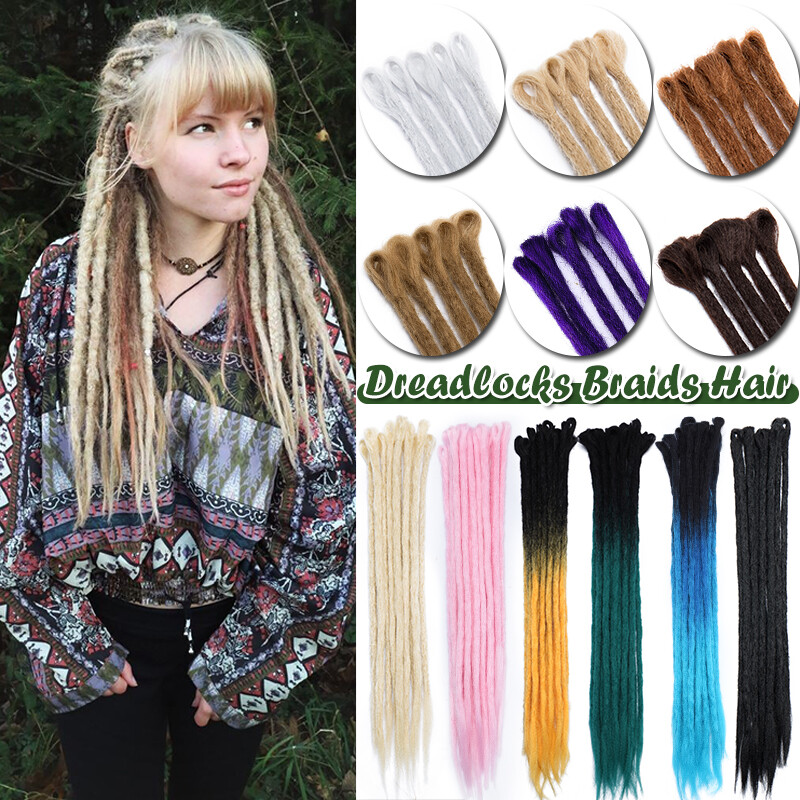 Multi-color Long Thick Straight Dreadlocks Braiding Hair Ext