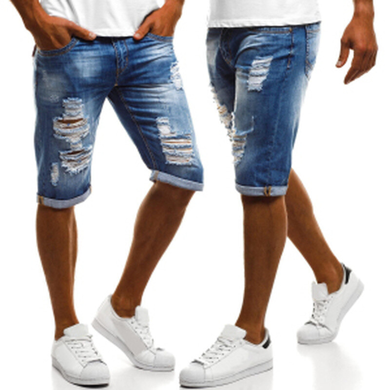 Pants Ripped Skinny Denim Shorts Trousers