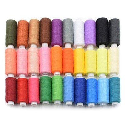 30 Rolls Polyester Sewing Thread for Sewing Machines Hand Stitching